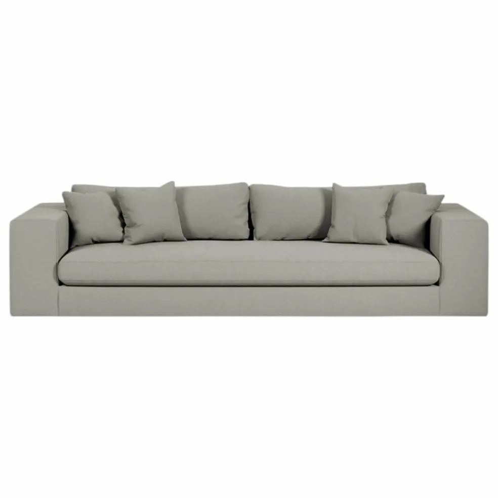 Canapé 3 places Bellechasse en coton et lin - 245 cm | Gris