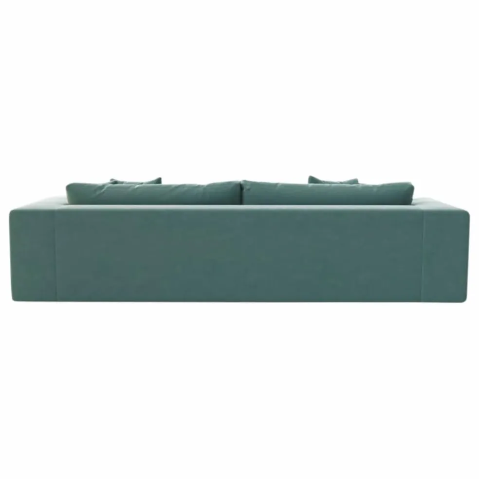 Canapé 3 places Bellechasse en velours brut - 245 cm | Vert mousse