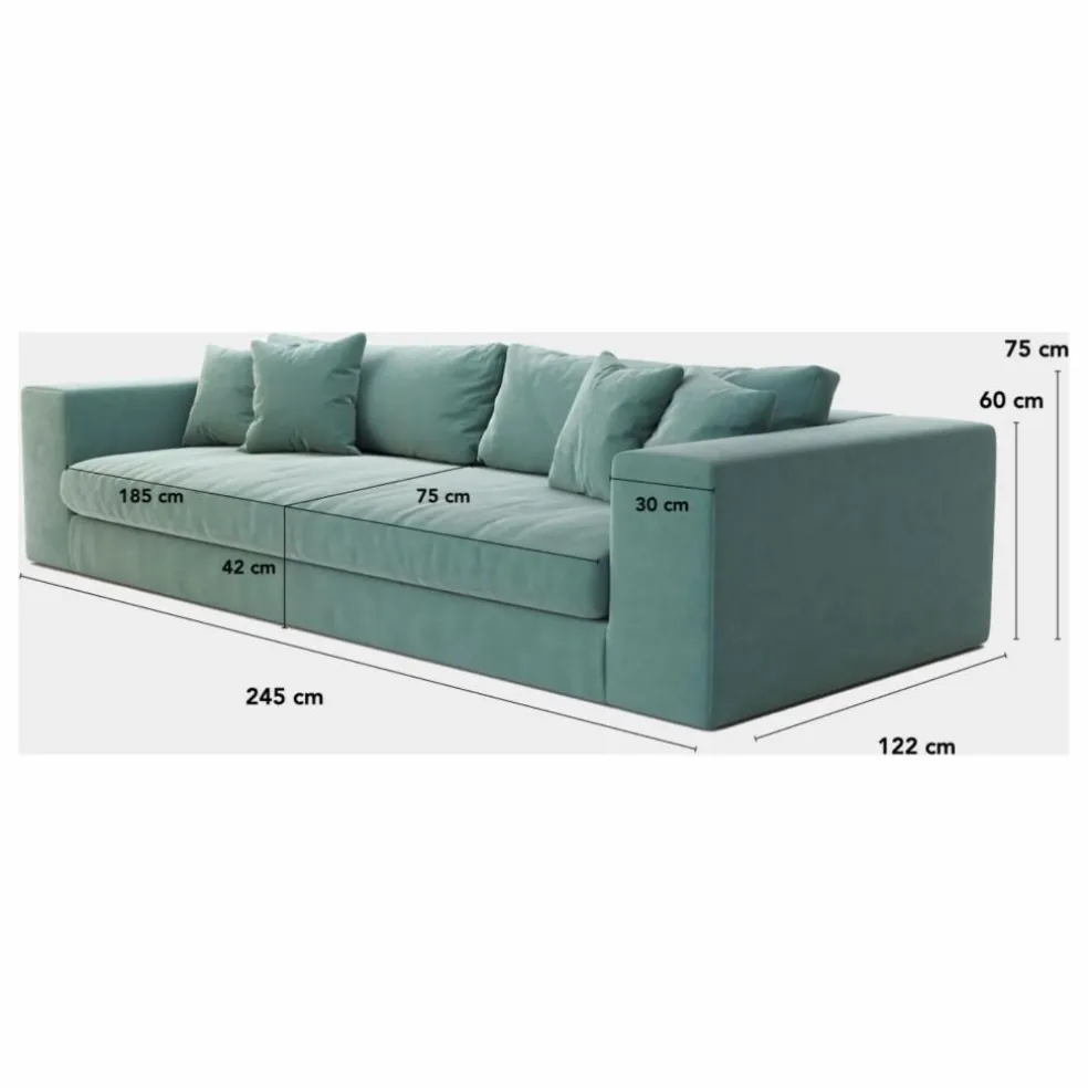 Canapé 3 places Bellechasse en bouclette - 245 cm | Off-White