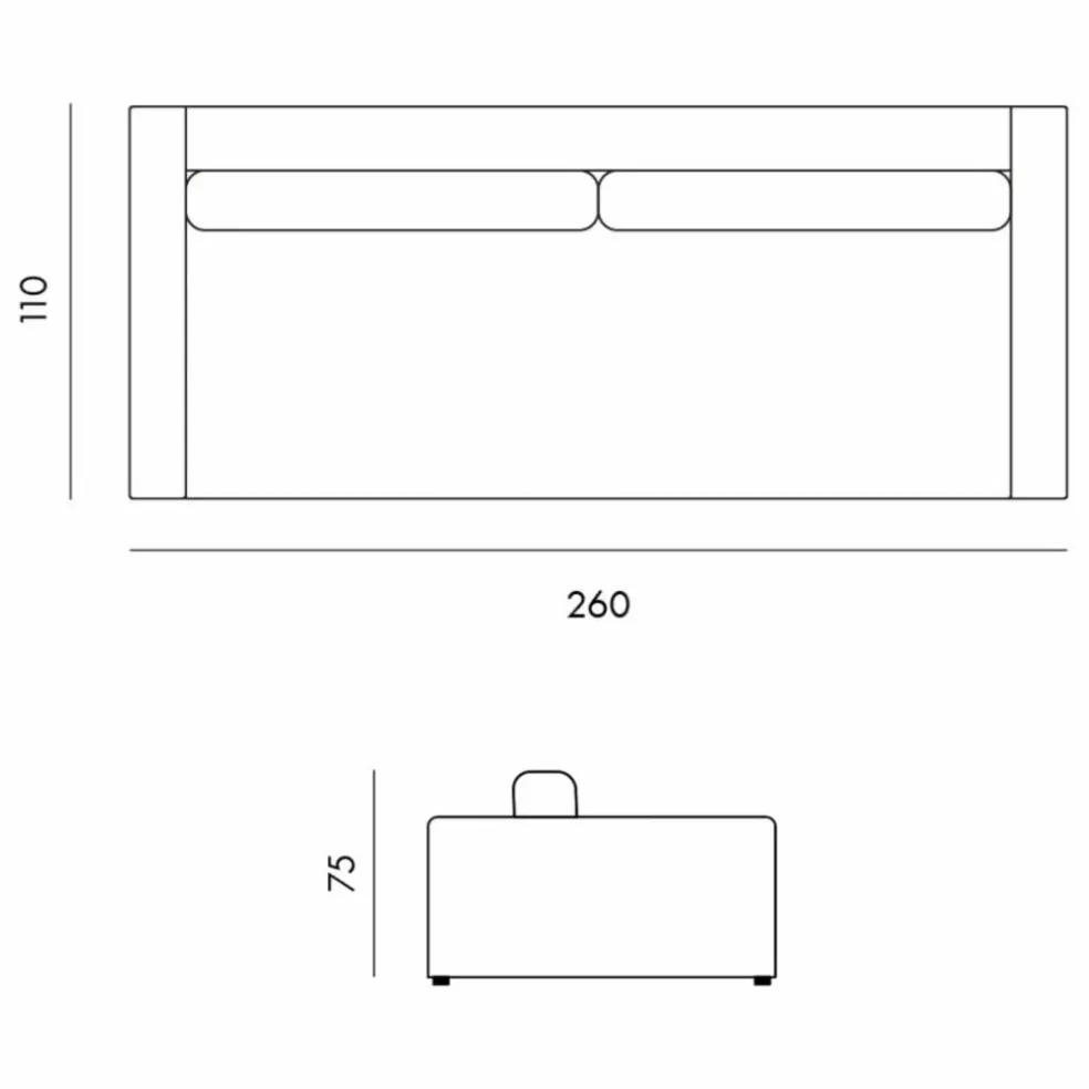 Canapé 4 places Bellechasse light en coton et lin - 260 cm | Lin