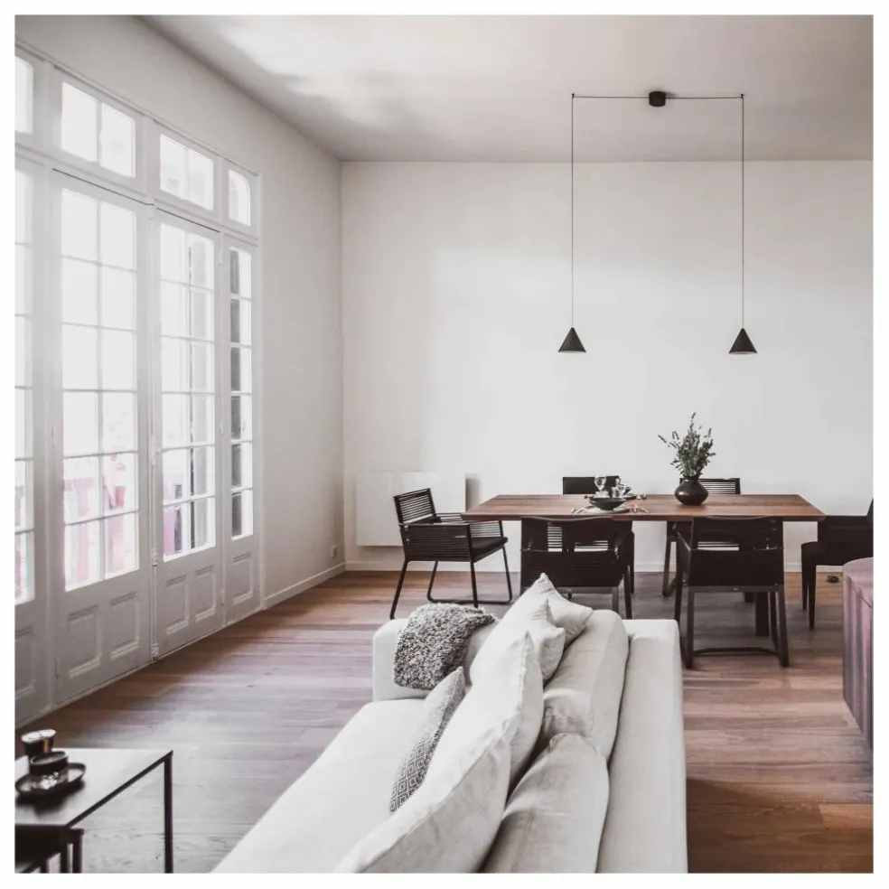 Canapé 4 places Bellechasse light en coton et lin - 260 cm | Gris