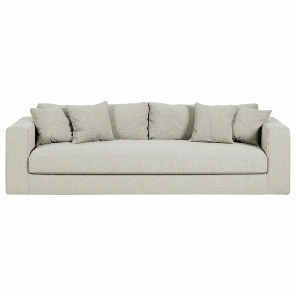 Canapé 4 places Bellechasse light en bouclette - 260 cm | Off-White