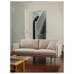 Canapé 3 places Isly en velours gratté - 205 cm | Cognac