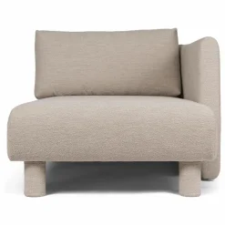 Canapé Dase bouclé méridienne droite | Beige