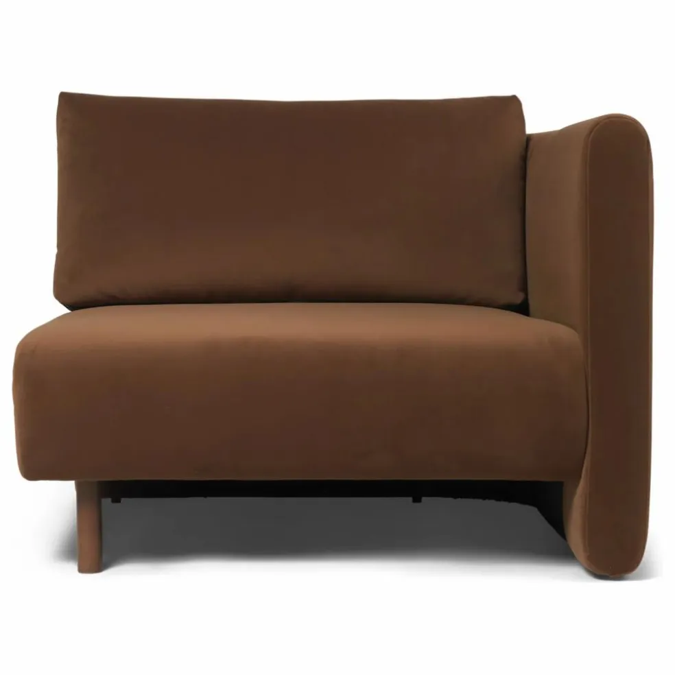 Canapé Dase velours module droit | Marron