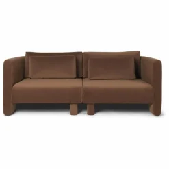 Canapé Dase velours module droit | Marron