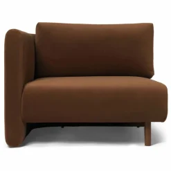 Canapé Dase velours module gauche | Marron