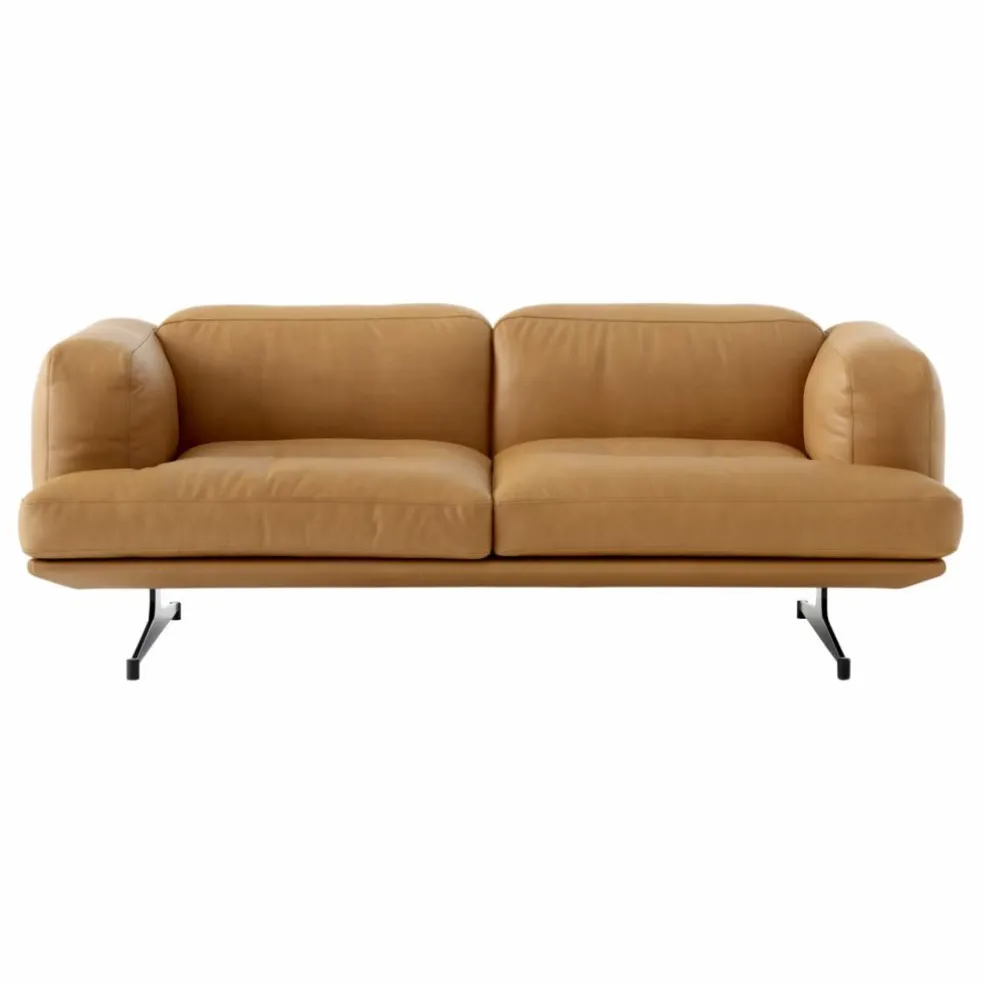 Canapé Inland AV22 en cuir noble | Cognac