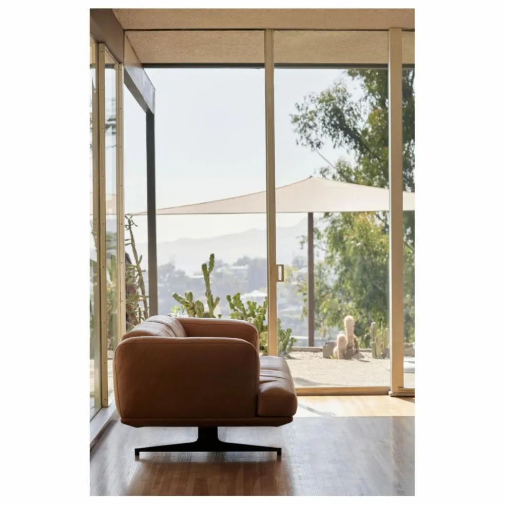 Canapé Inland AV22 en cuir noble | Cognac