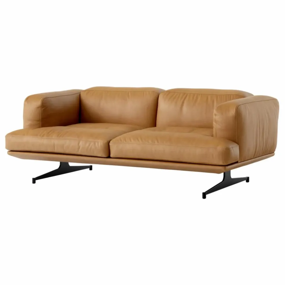 Canapé Inland AV22 en cuir noble | Cognac