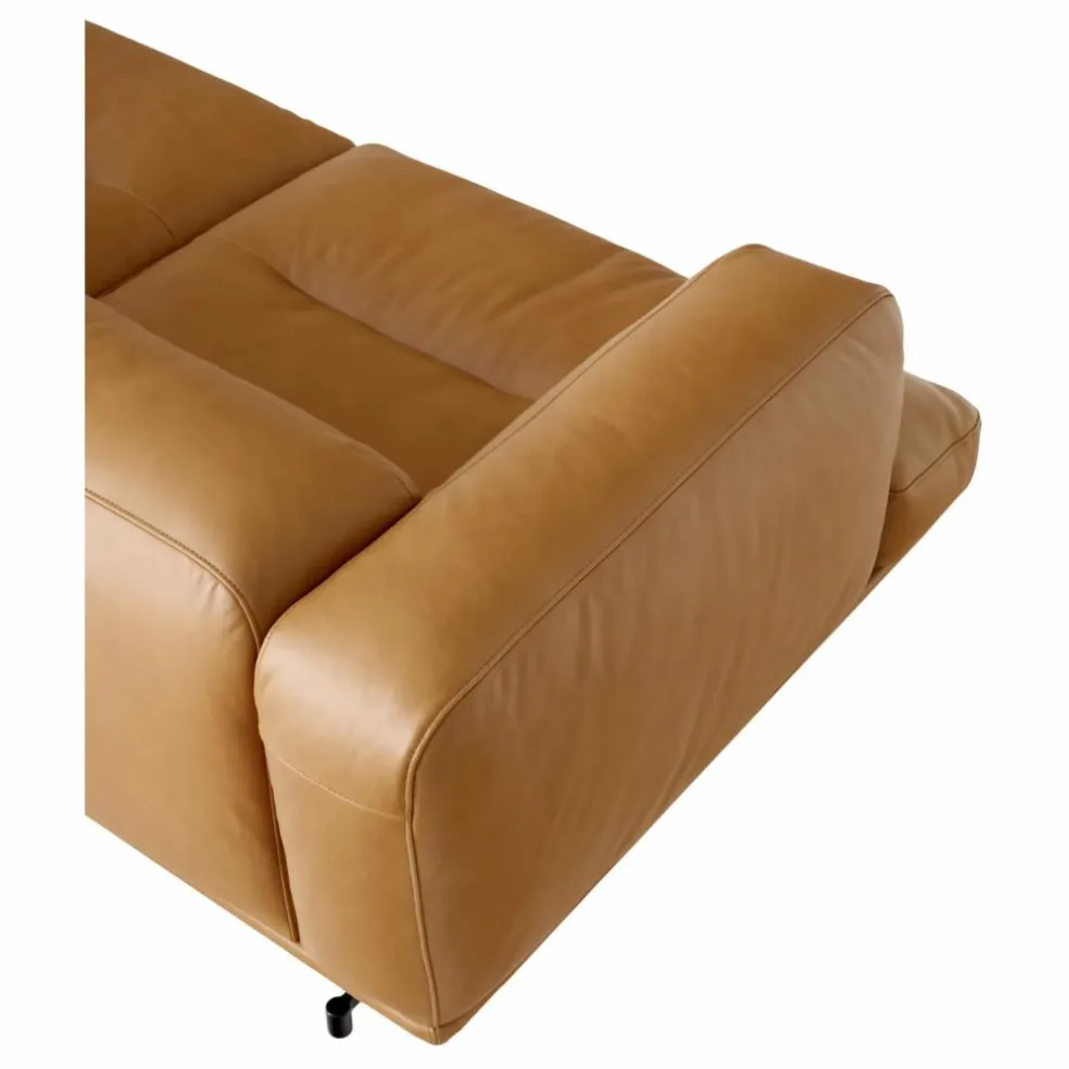 Canapé Inland AV22 en cuir noble | Cognac