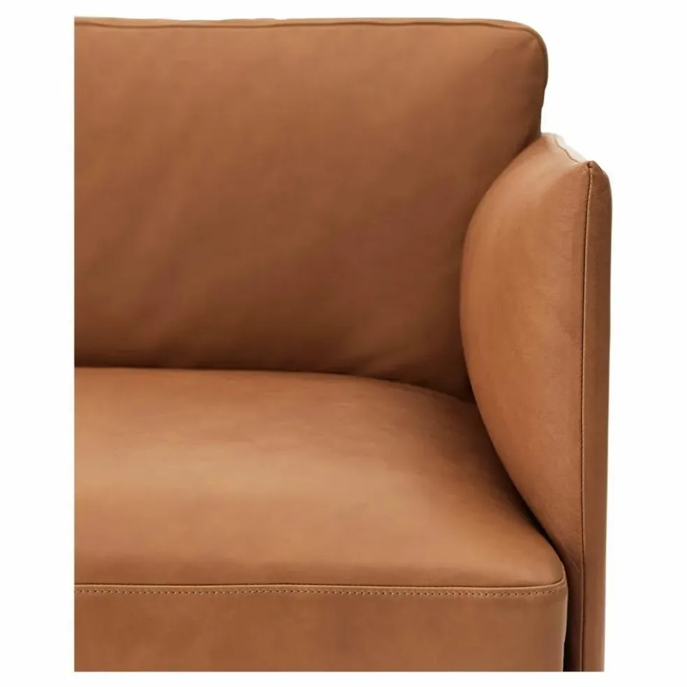 Canapé Outline en cuir 3 places | Cognac