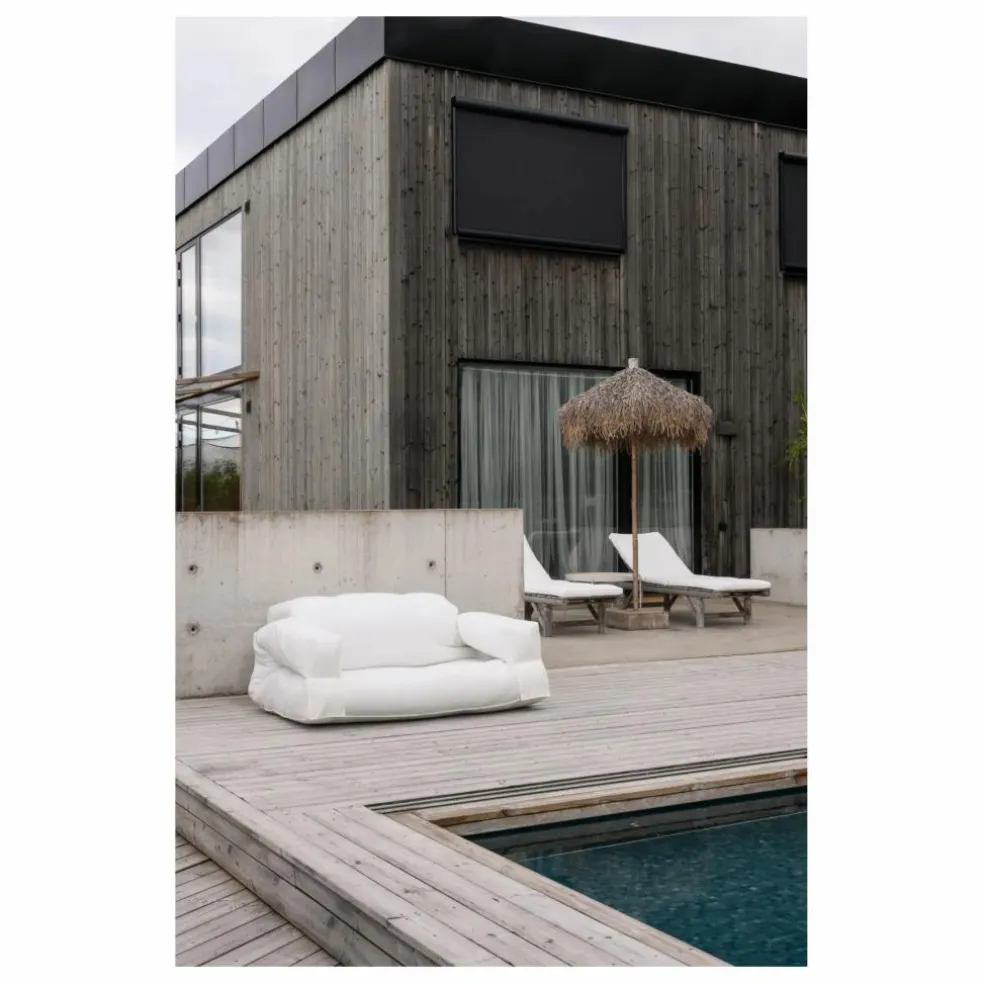 Canapé-pouf outdoor | Blanc