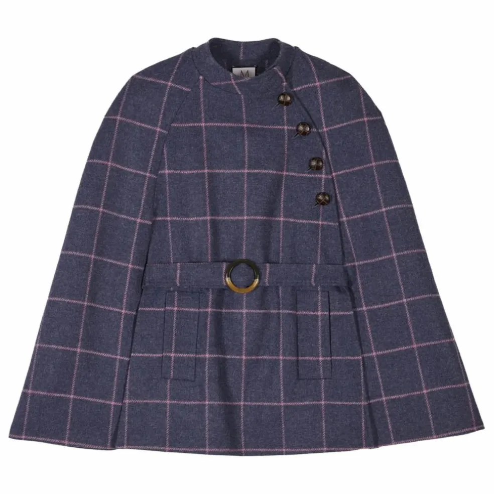 Cape Clery Carreaux Laine | Violet