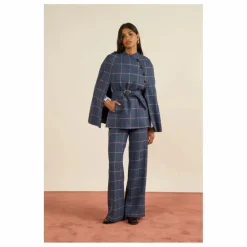 Cape Clery Carreaux Laine | Violet