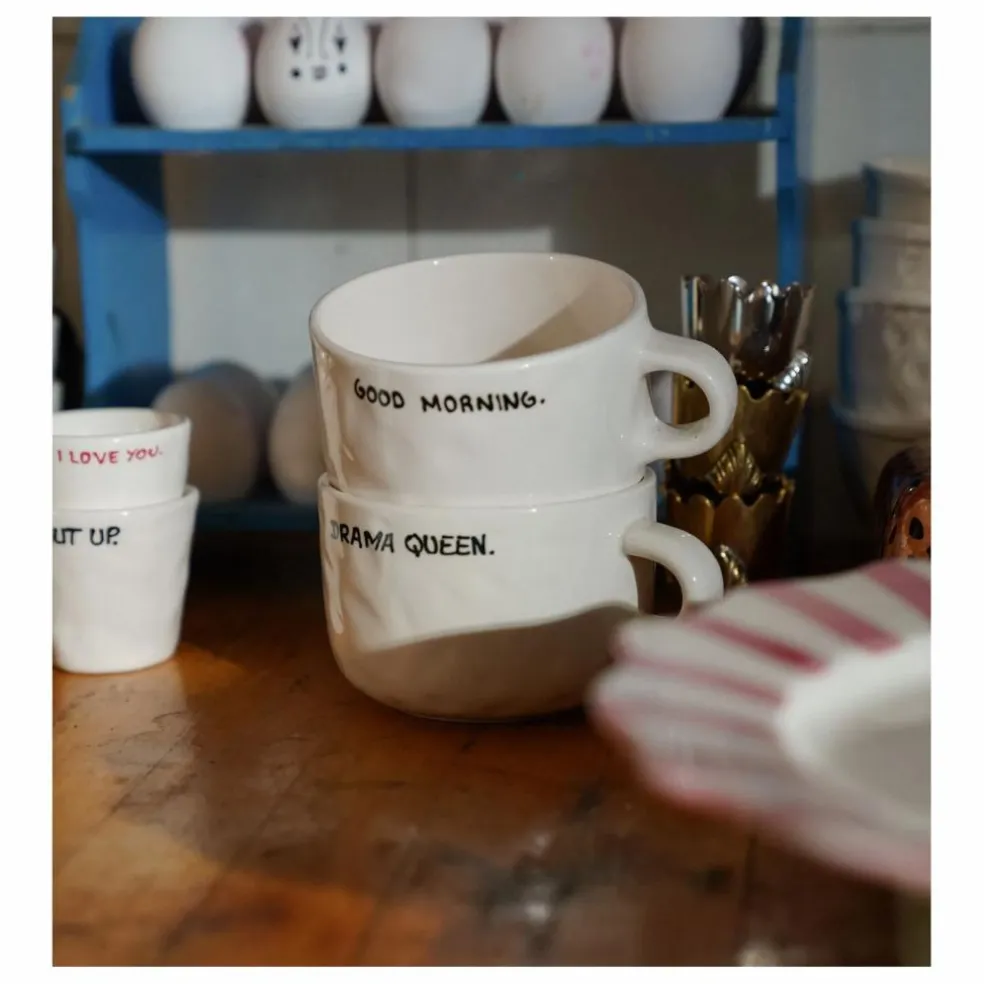 Cappuccino mug Drama Queen | Ecru