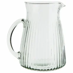 Carafe en verre strié