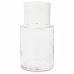 Carafe en verre Tube | Rose transparent