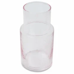 Carafe en verre Tube | Rose transparent