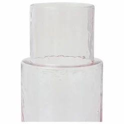 Carafe en verre Tube | Rose transparent