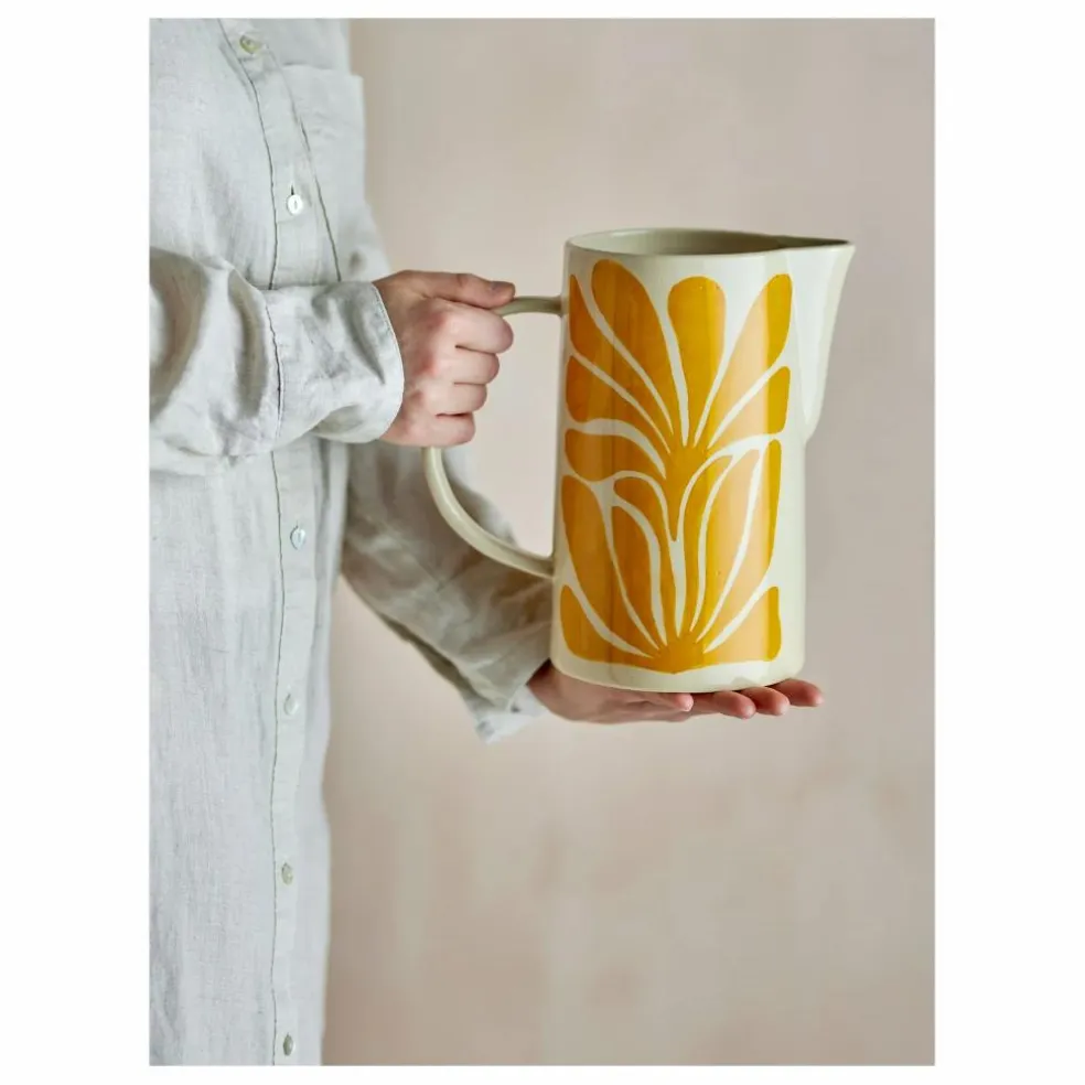Carafe Fauni en grès | Jaune