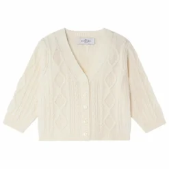 Cardigan à Torsades Cachemire | Ecru