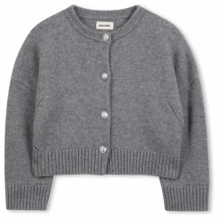 Cardigan Ailes Laine | Gris chiné