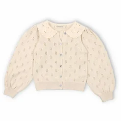 Cardigan Ajouré Marina Coton Bio | Beige