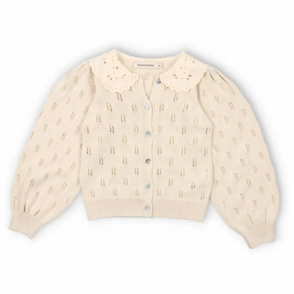 Cardigan Ajouré Marina Coton Bio | Beige