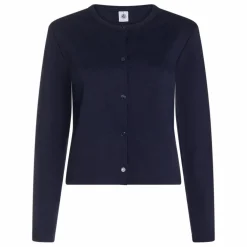 Cardigan Ajusté Coton Bio | Bleu marine