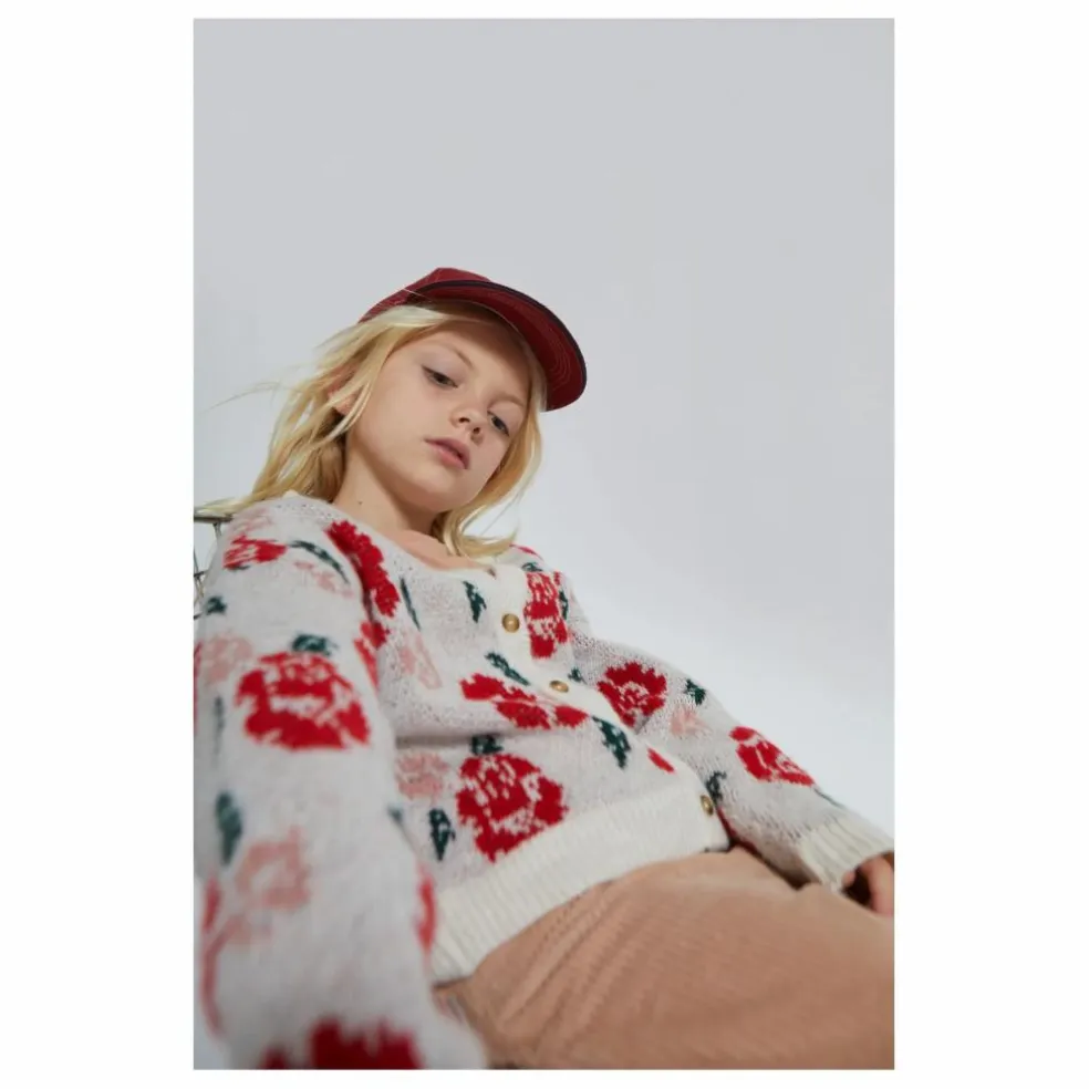 Cardigan Alma Fleuri | Ecru
