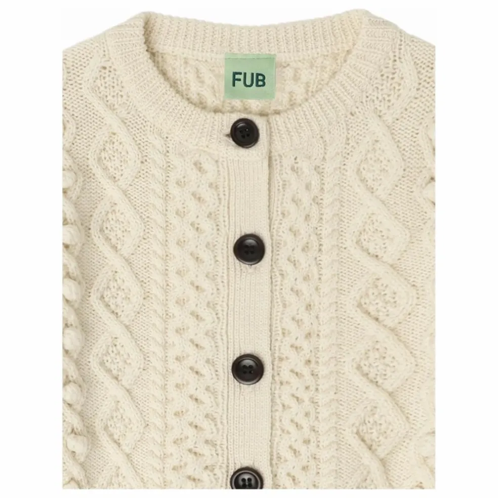 Cardigan Aran Laine de Mérinos | Ecru