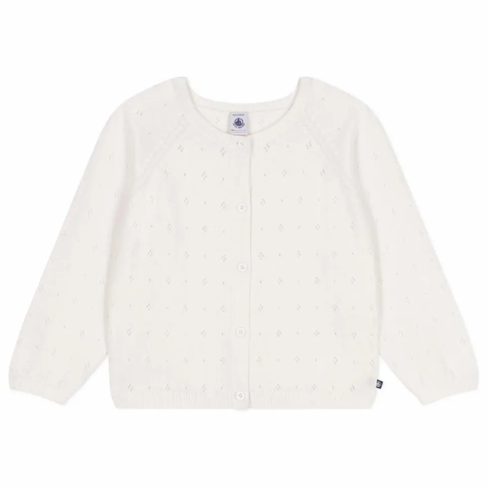 Cardigan Botricot Coton Bio | Blanc
