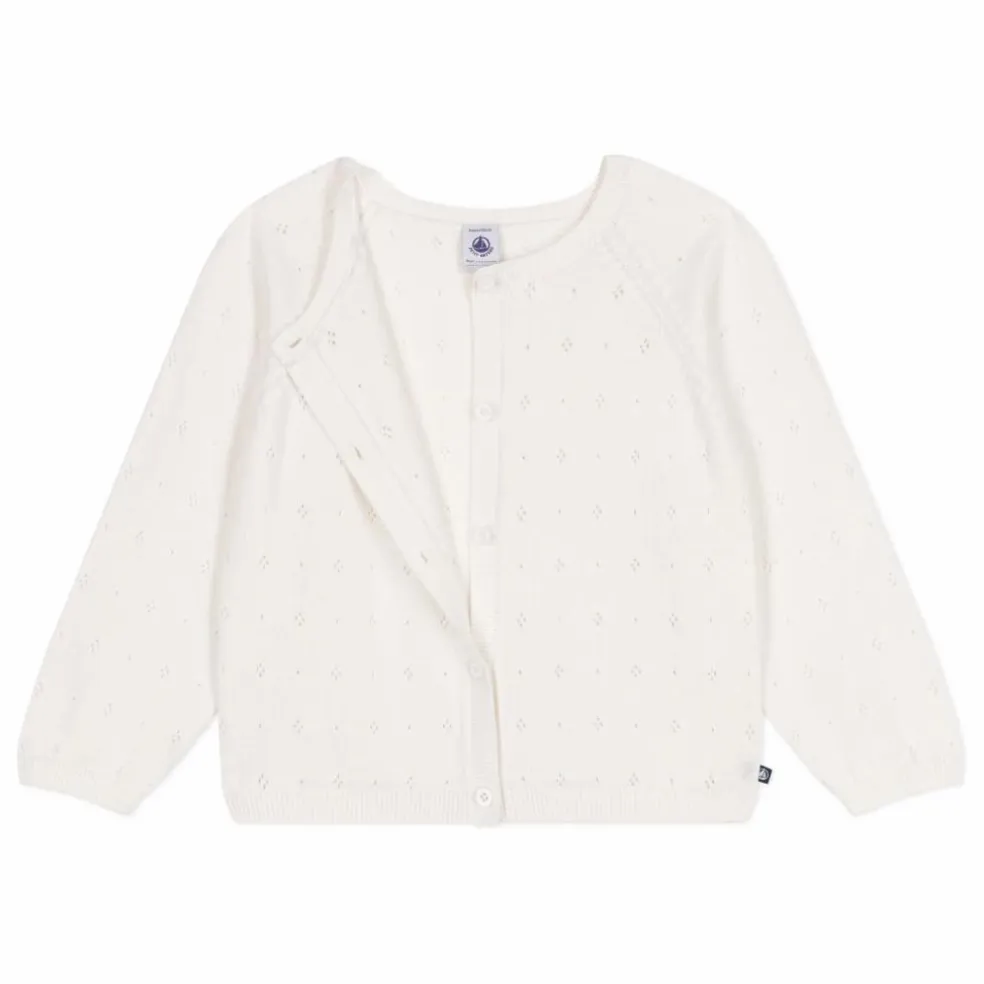 Cardigan Botricot Coton Bio | Blanc