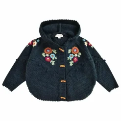 Cardigan Cape Ezi Laine | Bleu marine