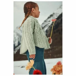 Cardigan Cape Khellana Laine | Vert amande