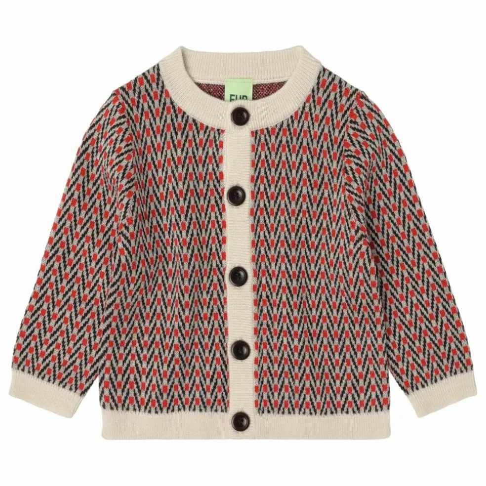 Cardigan Chevrons Laine de Mérinos | Ecru