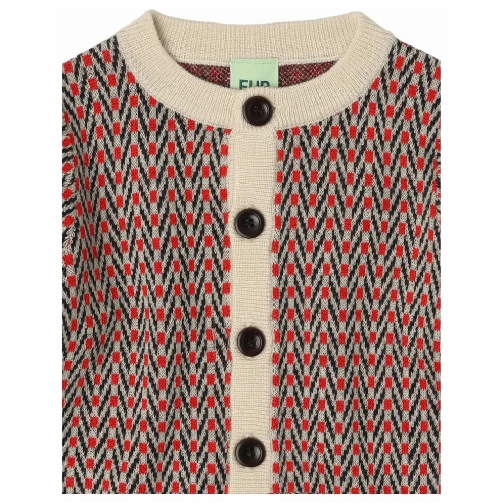 Cardigan Chevrons Laine de Mérinos | Ecru