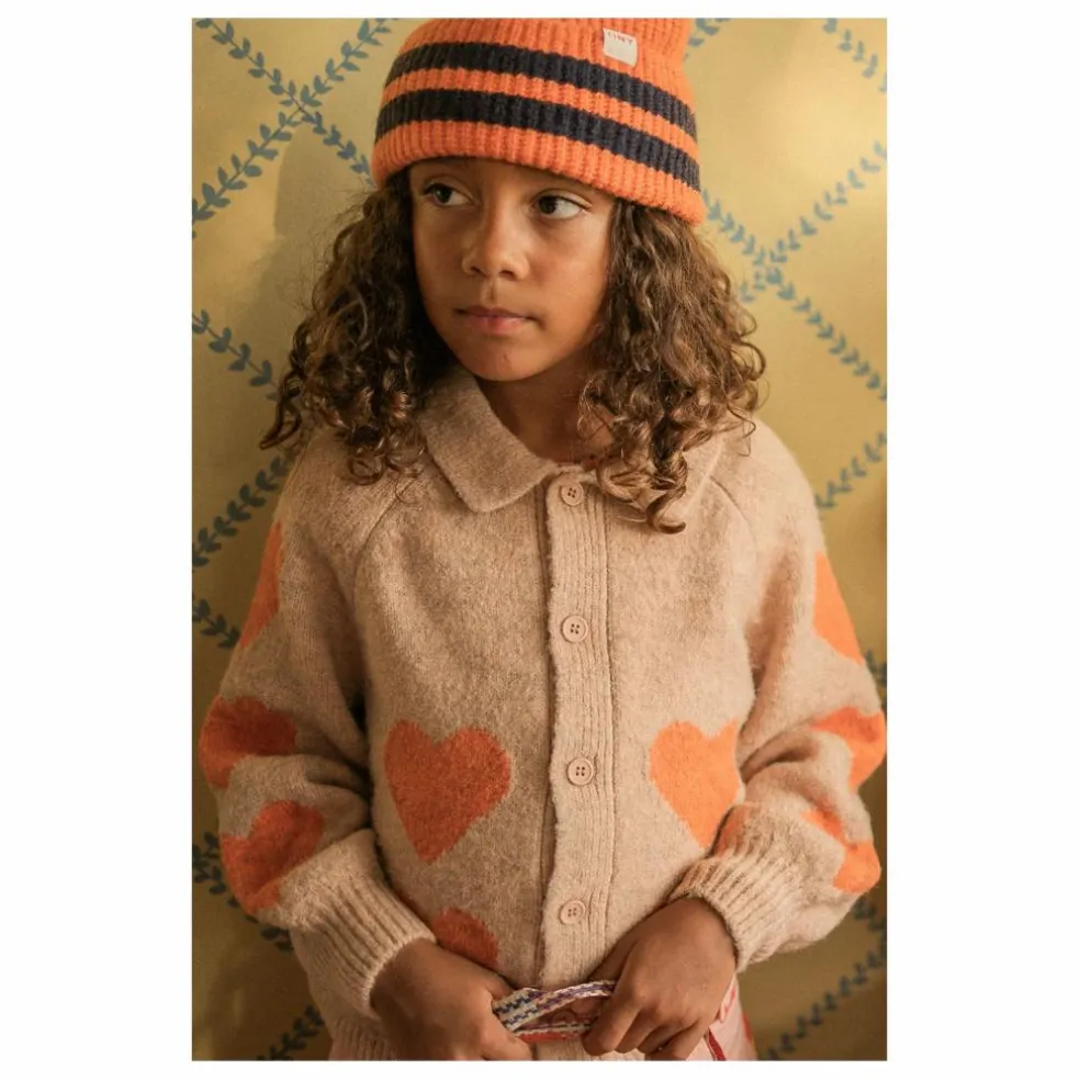 Cardigan Col Cœurs | Rose