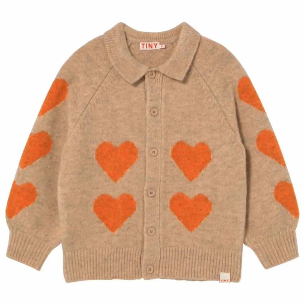 Cardigan Col Cœurs | Rose