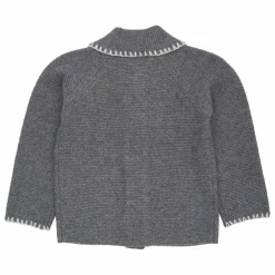 Cardigan Col Echarpe Laine | Gris