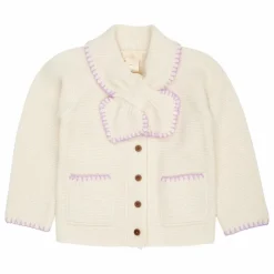 Cardigan Col Echarpe Laine | Crème