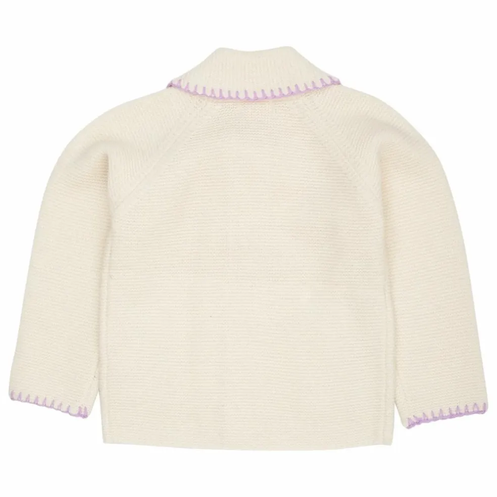 Cardigan Col Echarpe Laine | Crème