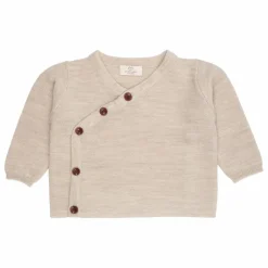 Cardigan Croisé Laine Mérinos | Beige chiné