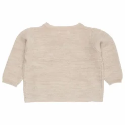 Cardigan Croisé Laine Mérinos | Beige chiné