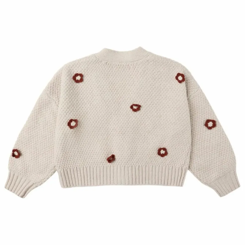 Cardigan Crop Ruby Daisy | Rose poudré