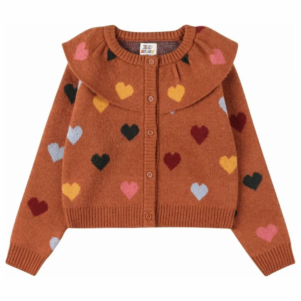 Cardigan Cœurs | Marron