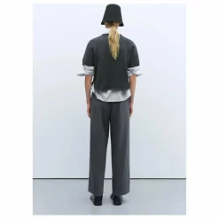 Cardigan Cut-Out Coton Recyclé | Gris anthracite