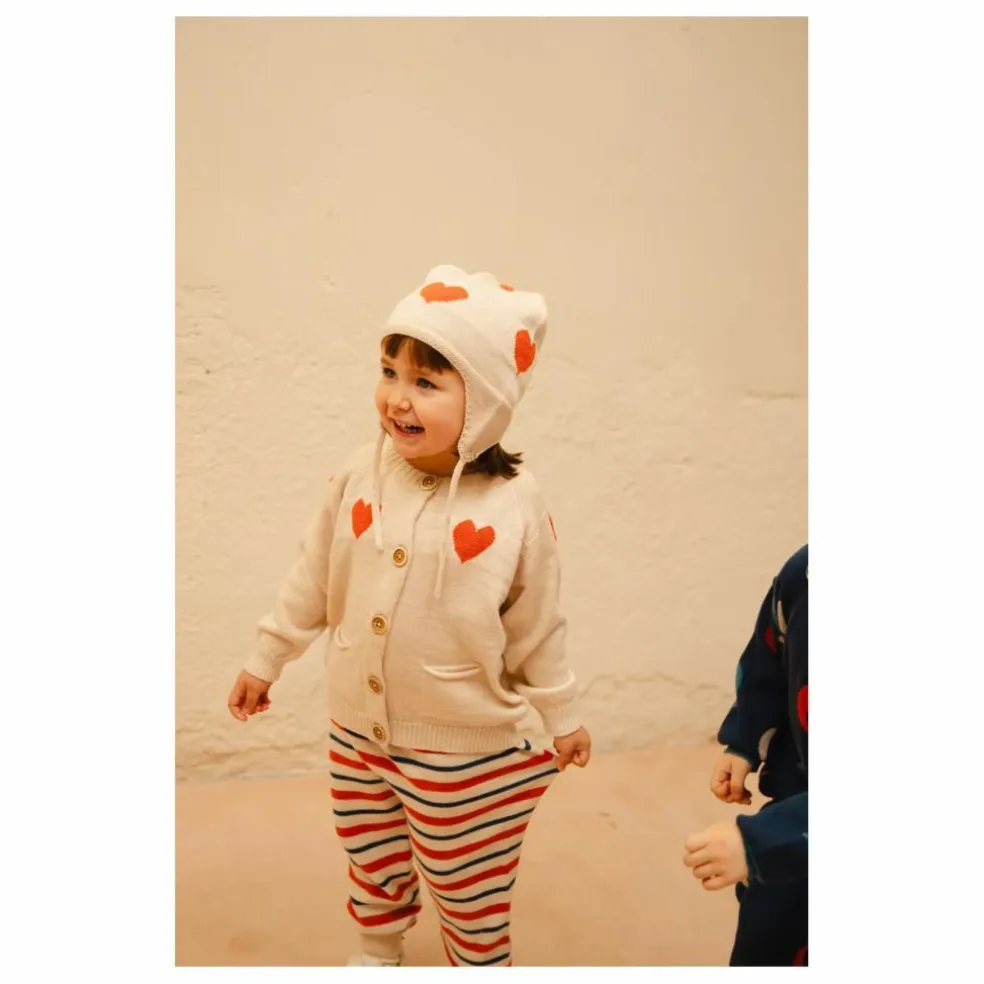 Cardigan Dancing Hearts Mérinos | Ecru