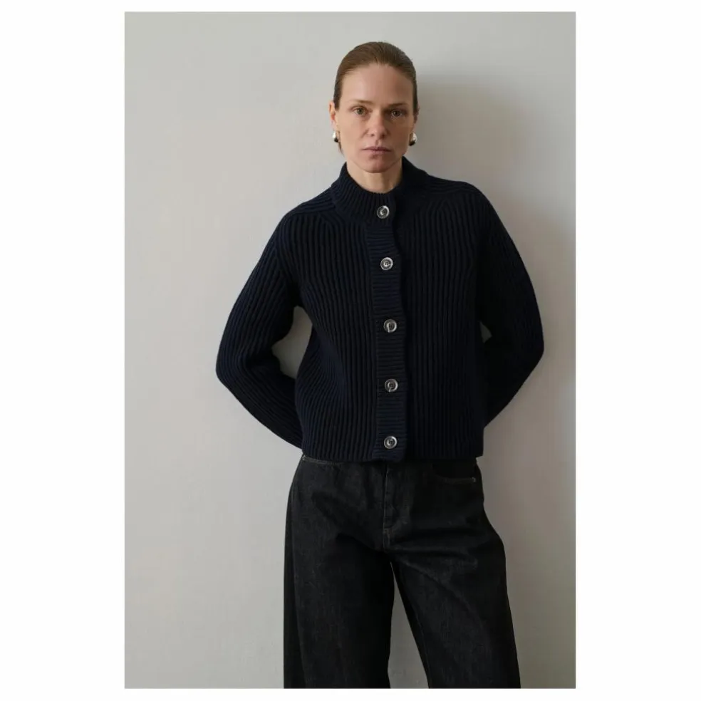 Cardigan Flaubert Laine Mérinos | Bleu marine